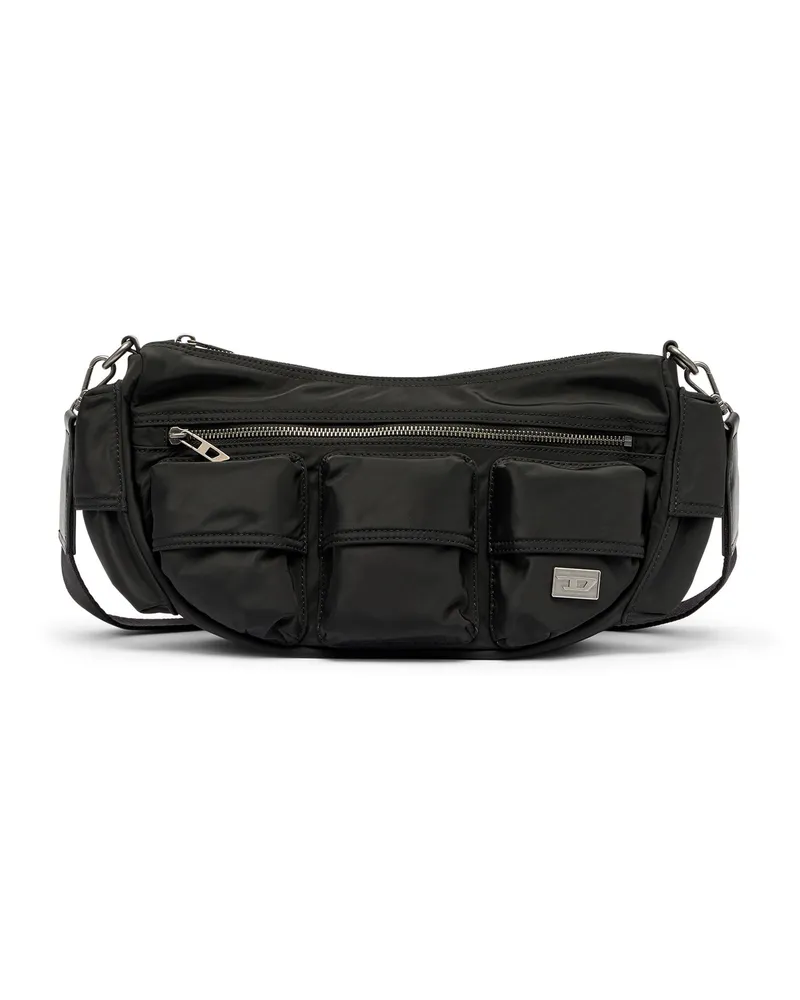 Diesel Multi-Pkts-Multipocket-Utility-Tasche - Schultertaschen - Unisex - Schwarz Schwarz