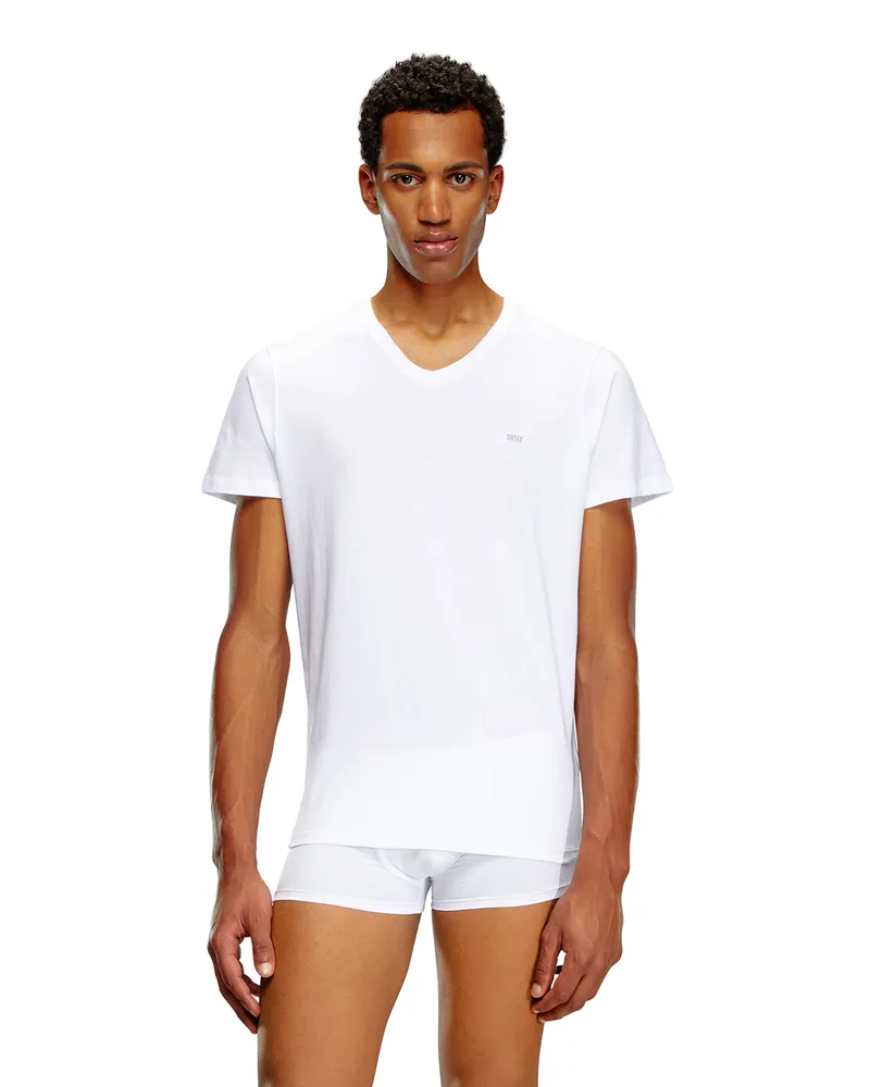 Diesel T-Shirts mit V-Ausschnitt im Dreierpack - Oberteile - Herren - Weiss Weiss