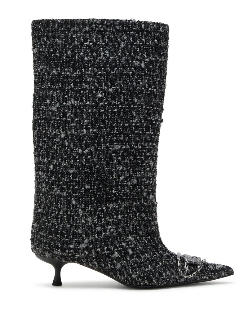 Diesel Bouclé-Kniehohe Stiefel - Stiefel - Damen - Schwarz Schwarz