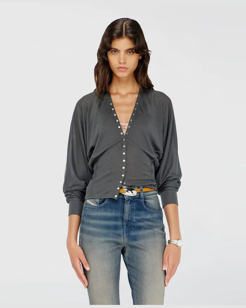 Diesel Cardigan-Top aus Tencel-Mix mit Fledermausärmeln - Oberteile - Damen - Grau Grau