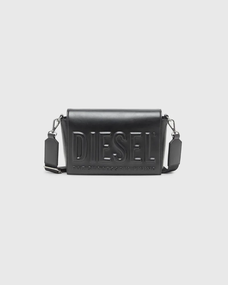 Diesel Dsl 3D - Camera bag mit geprägtem Logo - Schultertaschen - Unisex - Schwarz Schwarz