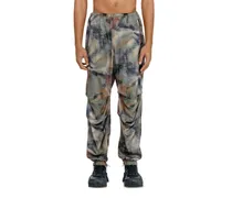 Cargohose aus bedrucktem Stoff - Hosen - Herren - Grün