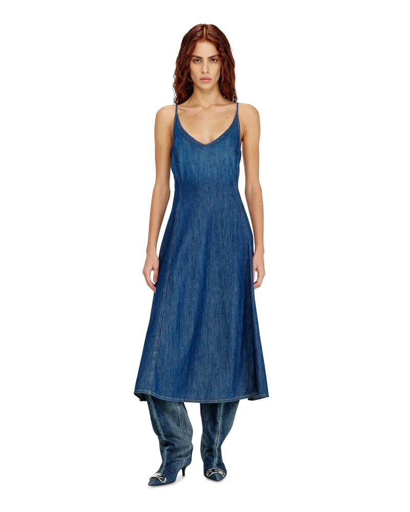 Diesel Midikleid aus Clean-Wash-Denim - Kleider - Damen - Blau Blau