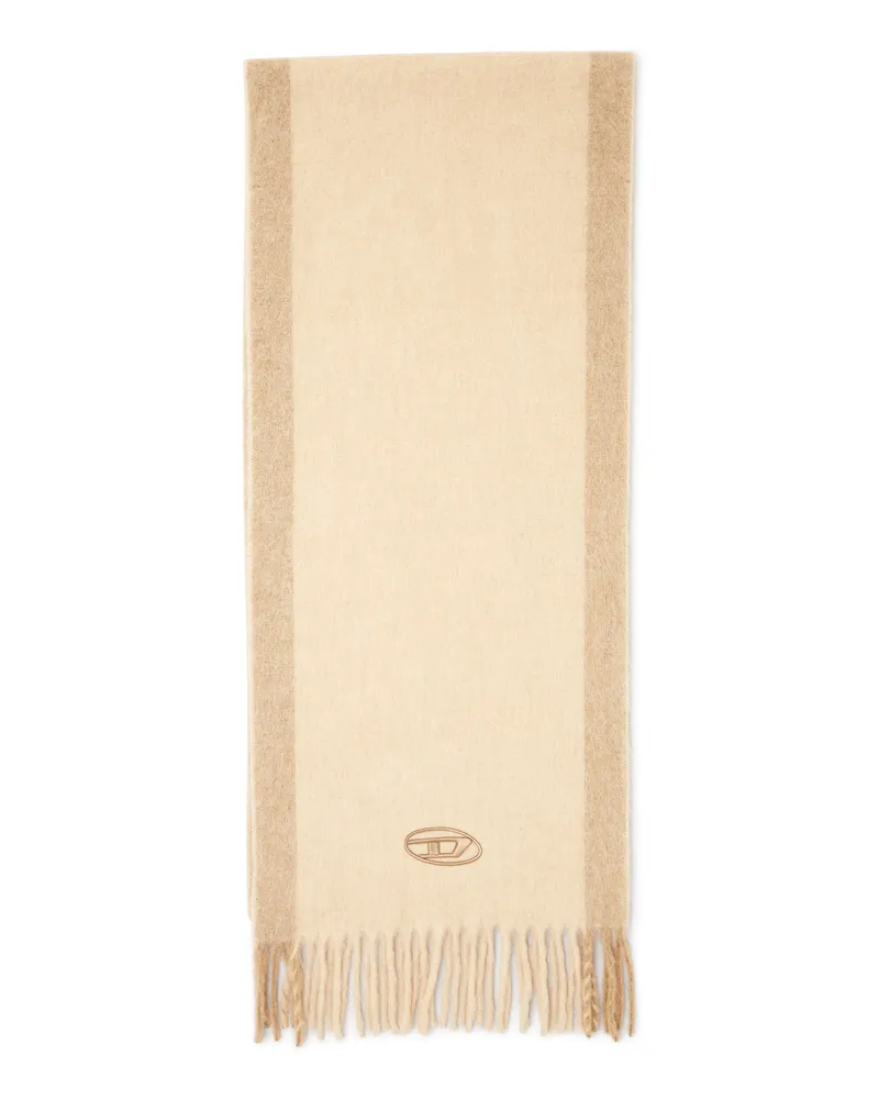 Diesel Schal aus Wollmischung mit kontrastierenden Streifen - Schals - Herren - Beige Beige