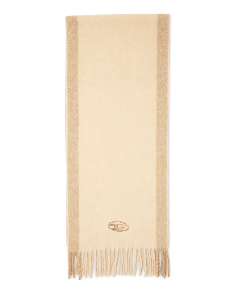 Diesel Schal aus Wollmischung mit kontrastierenden Streifen - Schals - Herren - Beige Beige