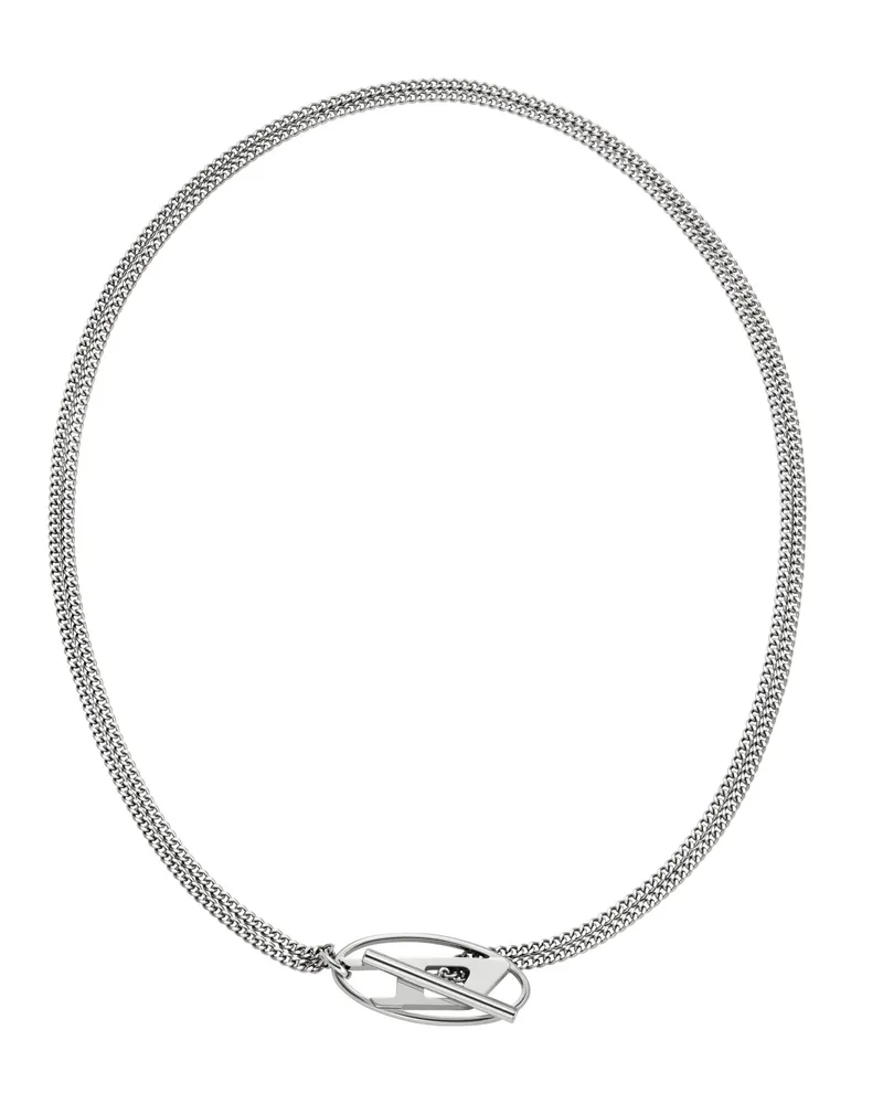 Diesel Halskette aus Edelstahl - Halsketten - Unisex - Silber Silber