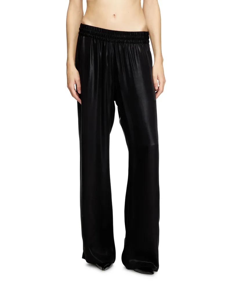 Diesel Track-Hose aus Satin - Hosen - Damen - Schwarz Schwarz