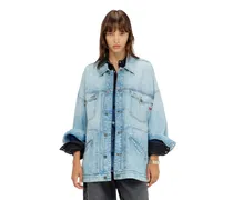 Oversized denim-arbeitsjacke - Denim jacken - Damen - Blau