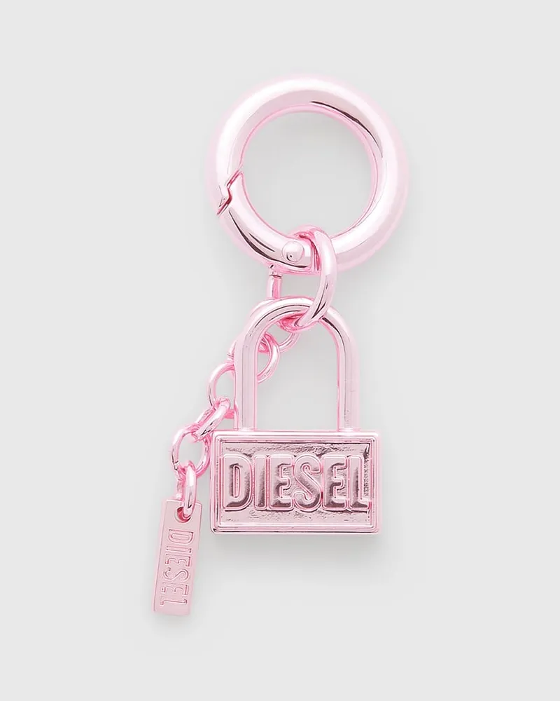 Diesel Metall-Schlüsselanhänger mit Vorhängeschloss-Design - Charms und Schlüsselanhänger - Unisex - Rosa Rosa
