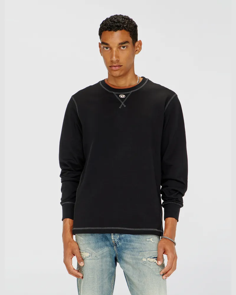Diesel Baumwoll-Langarmshirt mit Oval D - T-Shirts - Herren - Bunt Bunt