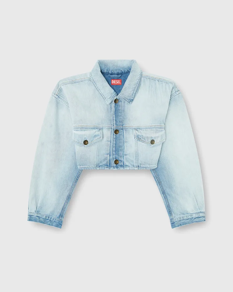 Diesel Übergroße, kurz geschnittene Truckerjacke - Denim jacken - Damen - Blau Blau