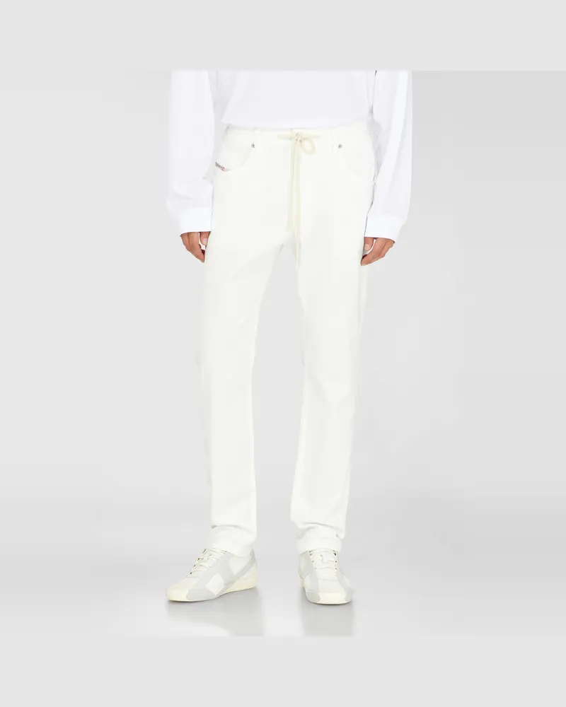 Diesel Regular Regular Waist 2032 D-Krooley Joggjeans,, Reißverschluss Weiss