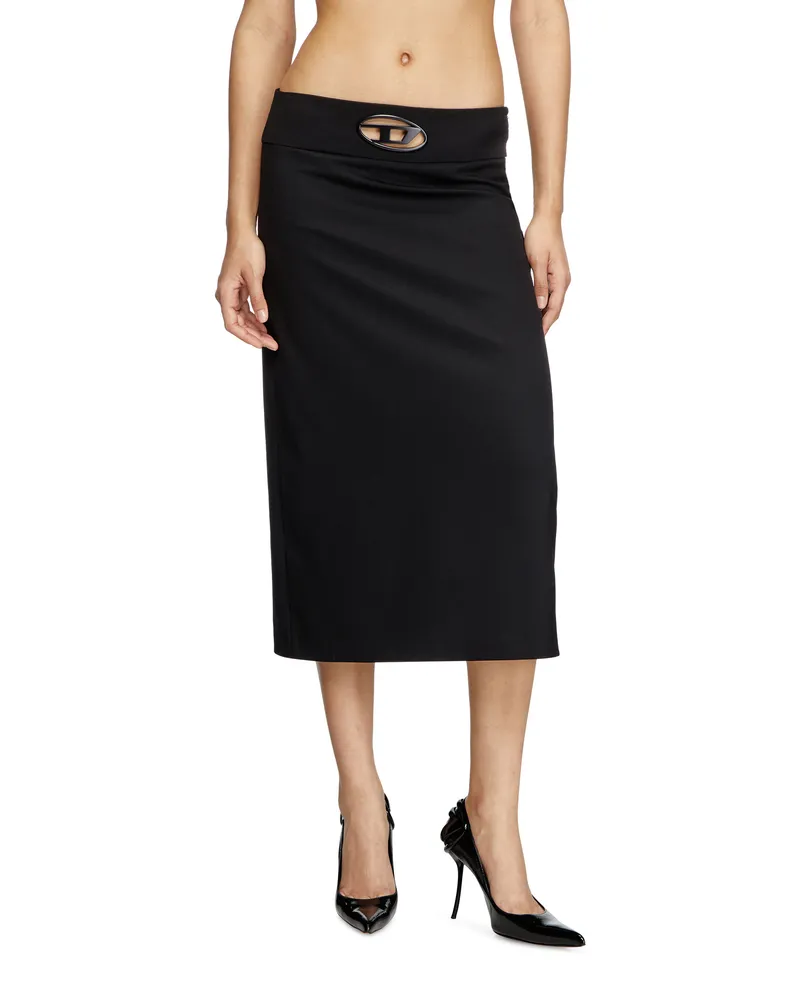 Diesel Ausgestellter Midi-Rock - Röcke - Damen - Schwarz Schwarz