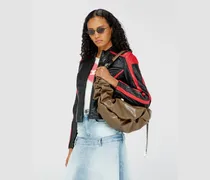 Bikerjacke aus Leder im Colour-Block-Design - Lederjacken - Damen - Bunt