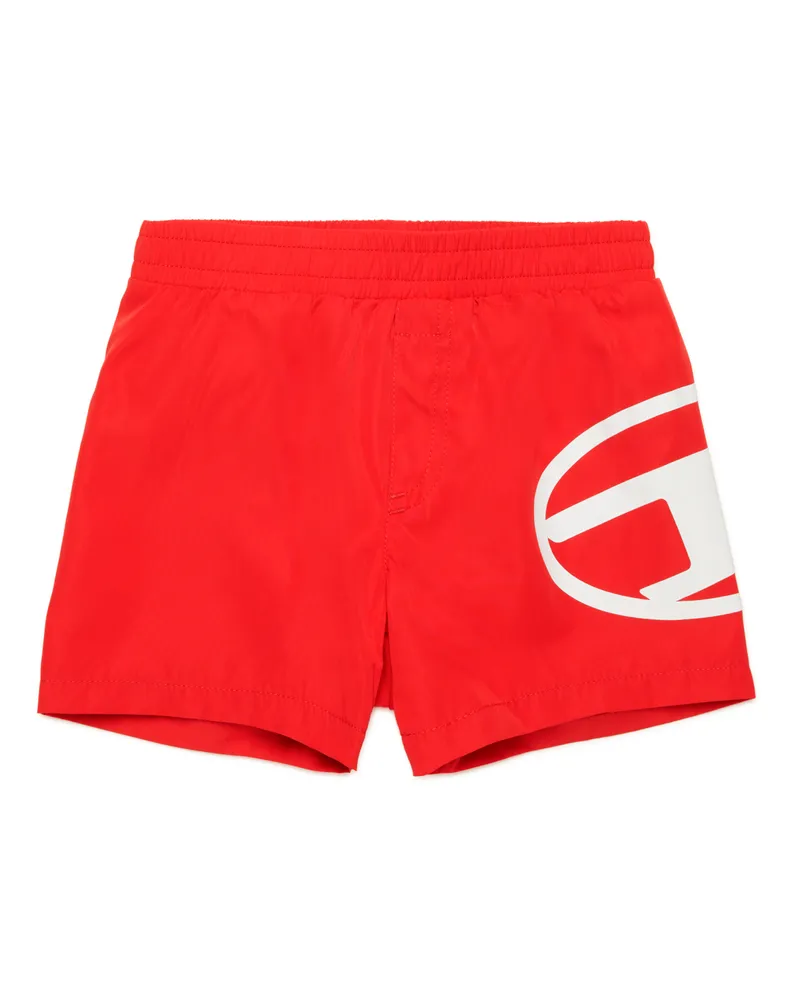 Diesel Badeshorts mit Oval D-Print - Beachwear - Herren - Rot Rot