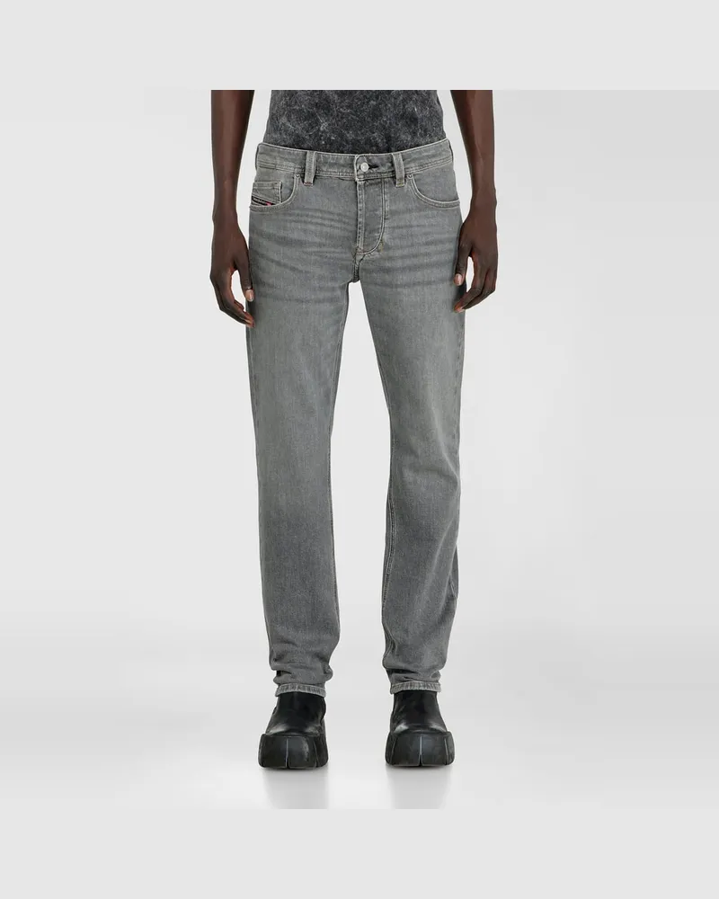 Diesel Regular Jeans Low Waist 1986 Larkee-Beex, Grau, Knopfverschluss Grau