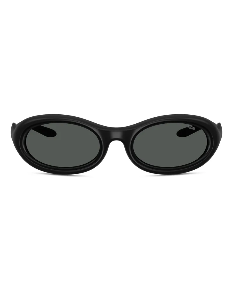 Diesel Ovale Sonnenbrille - Sonnenbrille - Unisex - Schwarz Schwarz