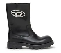 D-Hammer-Cut-Out-Lederstiefel mit Logo-Hardware - Stiefel - Damen - Schwarz