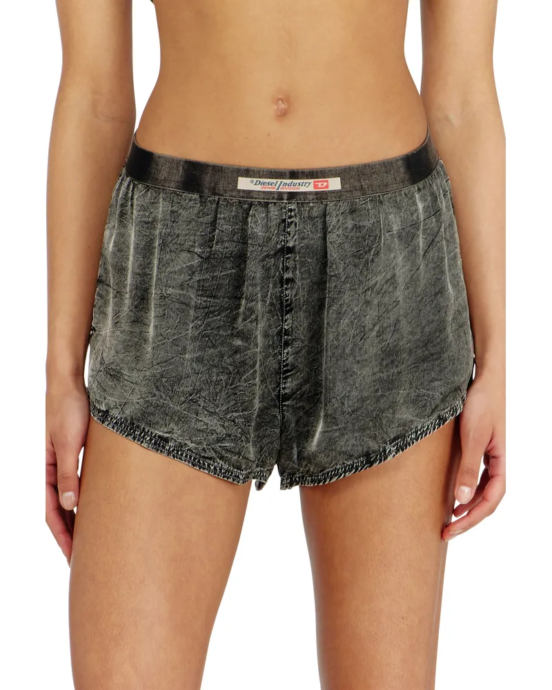 Diesel Kurze Hose aus behandelter, fließender Viskose - Hosen - Damen - Grau Grau