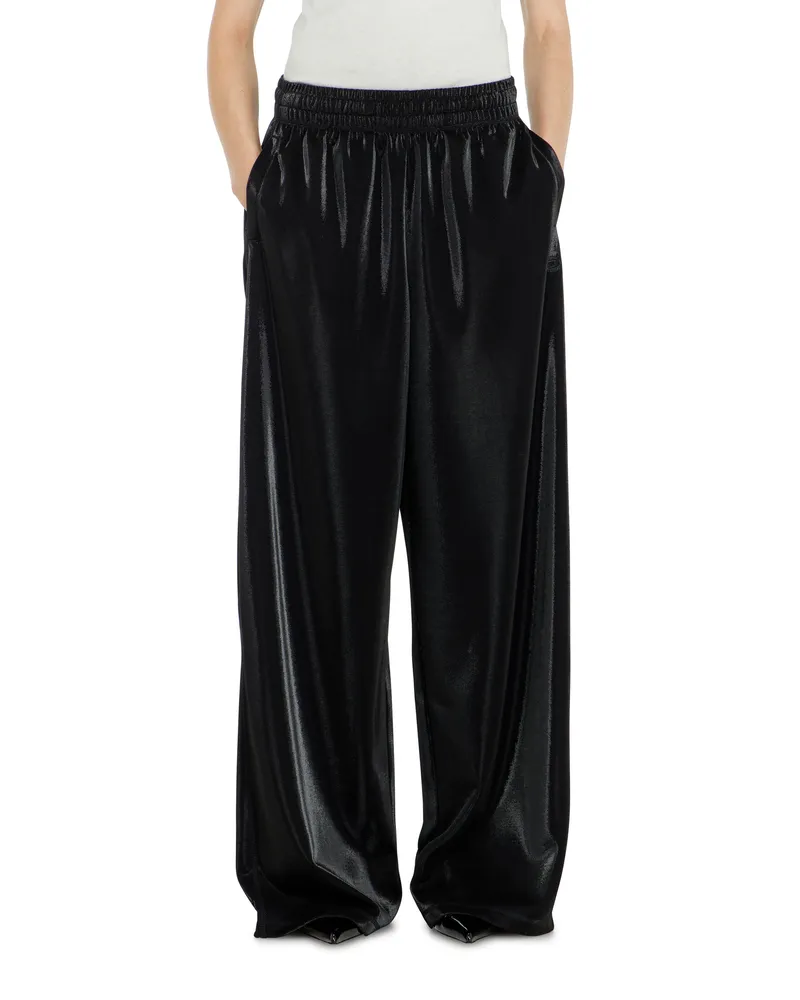 Diesel Sweatpants aus glänzendem Piquet-Stoff - Hosen - Damen - Schwarz Schwarz