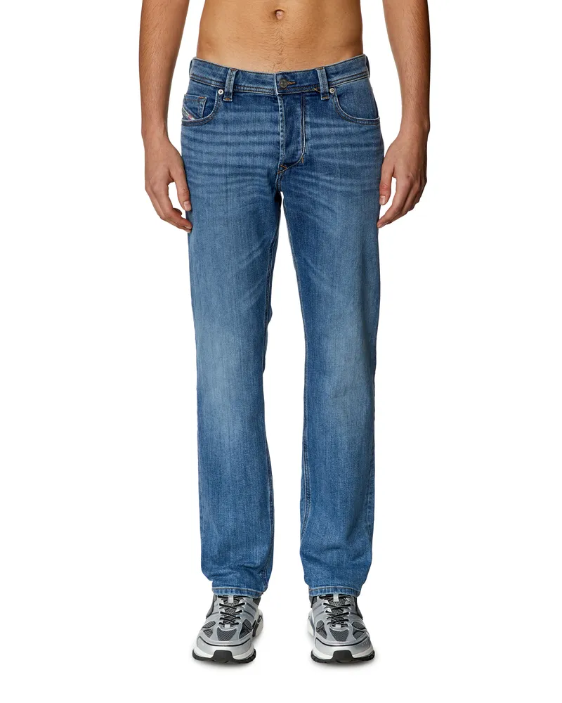 Diesel Regular Jeans Low Waist 1986 Larkee-Beex, Hellblau, Knopfverschluss Blau