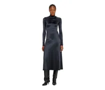 Fließendes Midikleid mit Rollkragen - Kleider - Damen - Schwarz