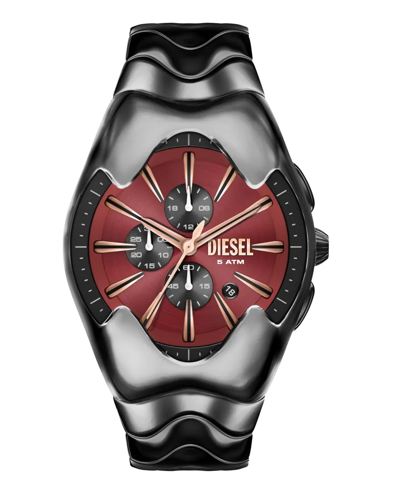 Diesel Mercurial Uhr aus Edelstahl in Gunmetal-Optik - Uhren - Herren - Schwarz Schwarz