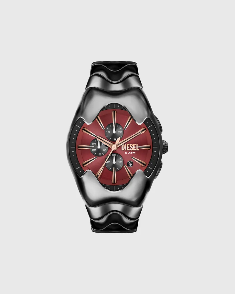 Diesel Mercurial Uhr aus Edelstahl in Gunmetal-Optik - Uhren - Herren - Schwarz Schwarz