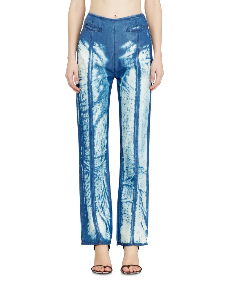 Diesel Slim Jeans High Waist D-LYSAR,, Reißverschluss Blau