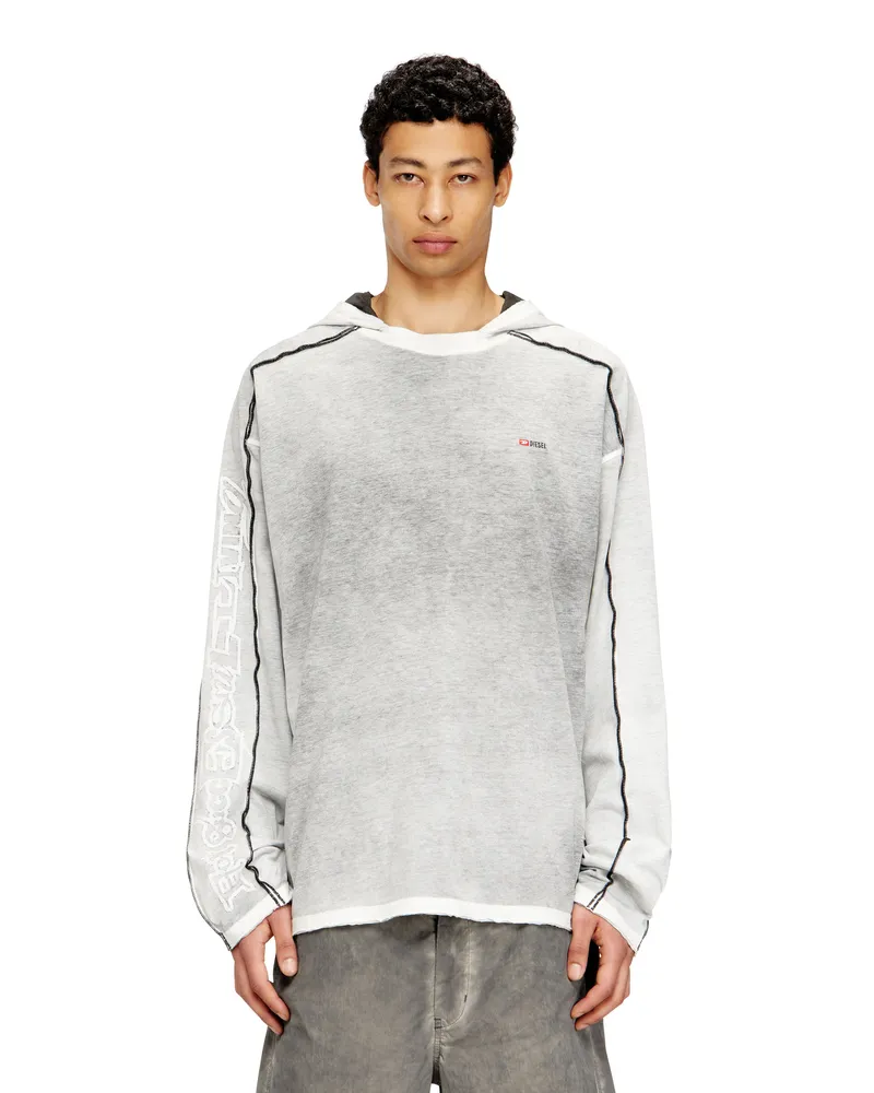 Diesel Baumwoll-Hoodie mit Farbspray - T-Shirts - Herren - Bunt Bunt