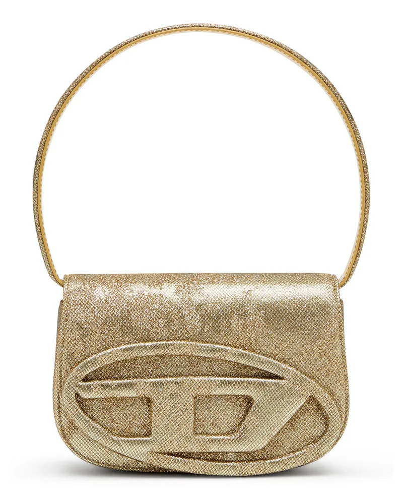 Diesel 1DR-Ikonische 1DR-Tasche aus Glitter-Camo-Lurex - Schultertaschen - Damen - Gold Gold