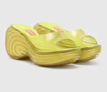 Plateau-Pantolette aus Melflex - Sandalen - Damen - Gelb