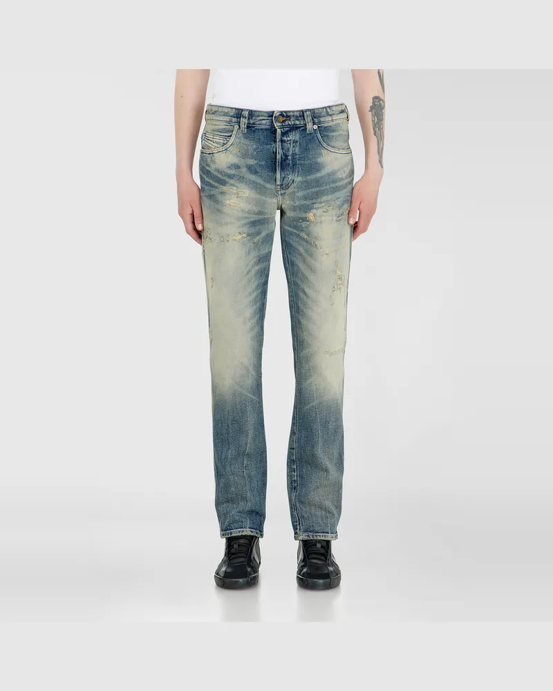 Diesel Slim Jeans Regular Waist 1993 D-Vyl,, Knopfverschluss Blau