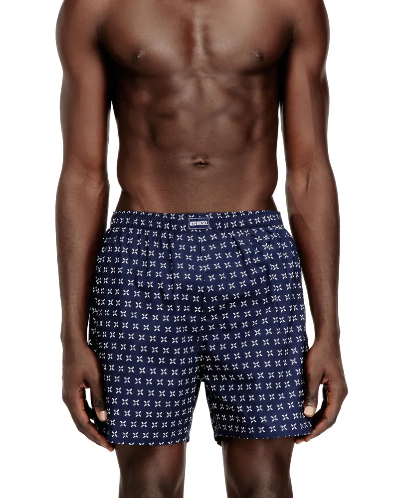 Diesel Baumwoll-Boxershorts mit Allover-Print im Dreierpack - Boxershorts - Herren - Blau Blau