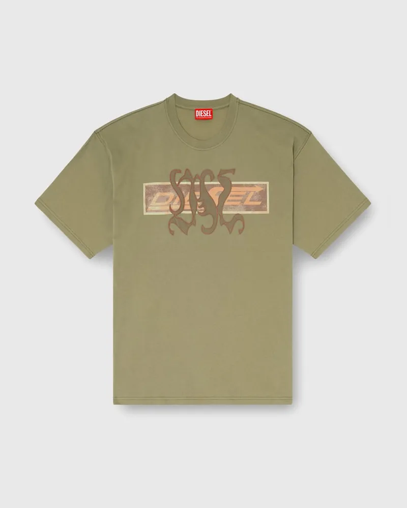 Diesel T-shirt mit printed Graphic und patches - T-Shirts - Herren - Grün Grün