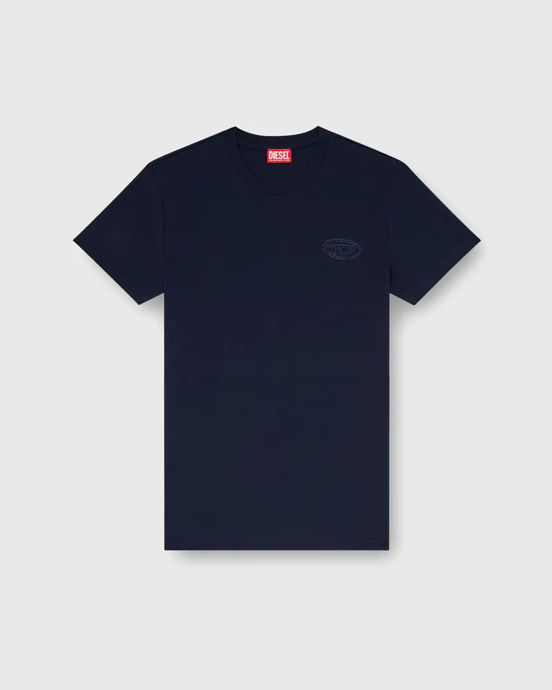 Diesel T-Shirt aus Baumwolle mit Oval D Logo - T-Shirts - Herren - Blau Blau