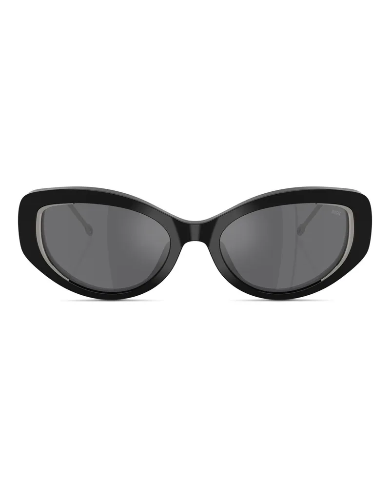 Diesel Softer Katzenaugen-Style Brille - Sonnenbrille - Unisex - Grau Grau