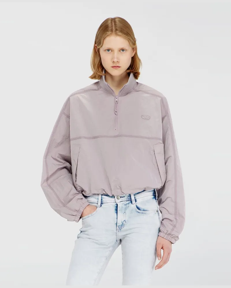 Diesel Relaxed nylon jacke mit Stehkragen - Jacken - Damen - Violett Violett