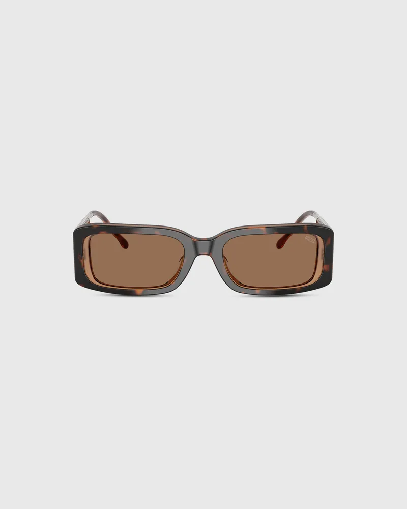 Diesel Rechteckige Sonnenbrille - Sonnenbrille - Unisex - Braun Braun