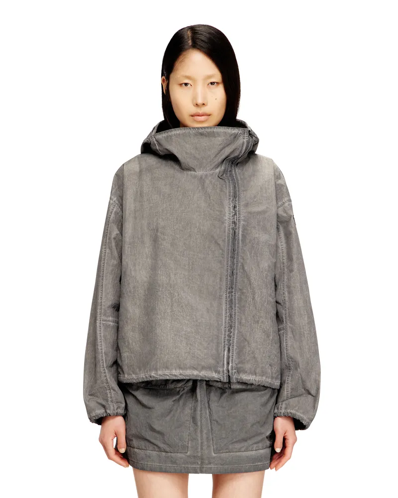 Diesel Windjacke mit Kapuze aus behandeltem Taslan - Jacken - Damen - Grau Grau