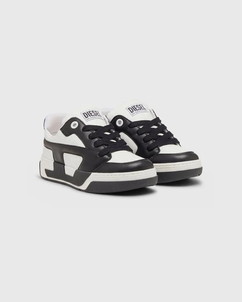 Diesel D-Ollie-Sneakers aus Leder im Colour-Block-Design - Sneakers - Herren - Weiss Weiss