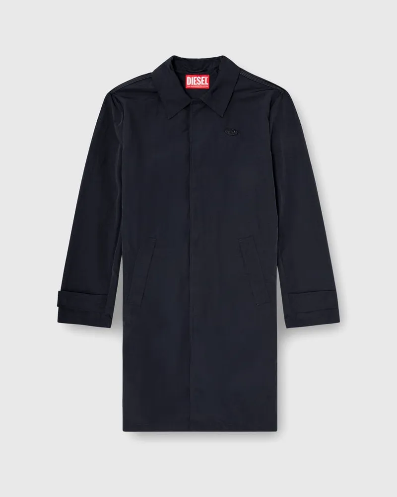 Diesel Nylonmantel mit glänzendem Crinkle-Finish - Jacken - Herren - Schwarz Schwarz