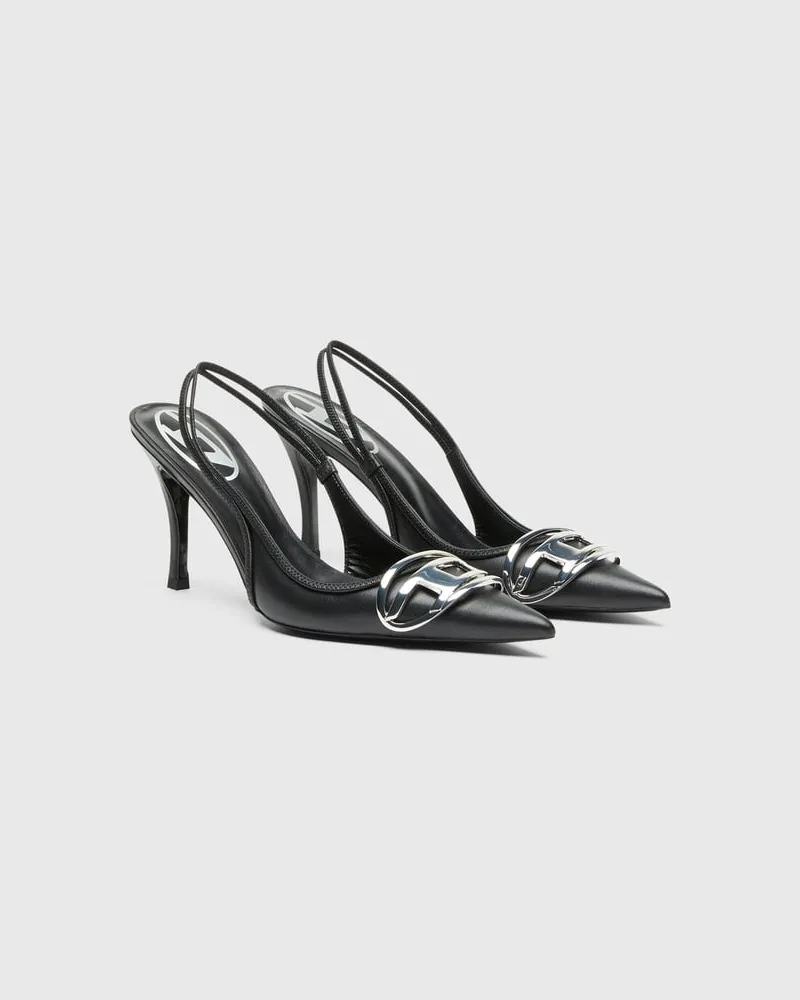 Diesel D-Venus-Slingback-Pumps aus Nappa-Leder - Pumps - Damen - Schwarz Schwarz
