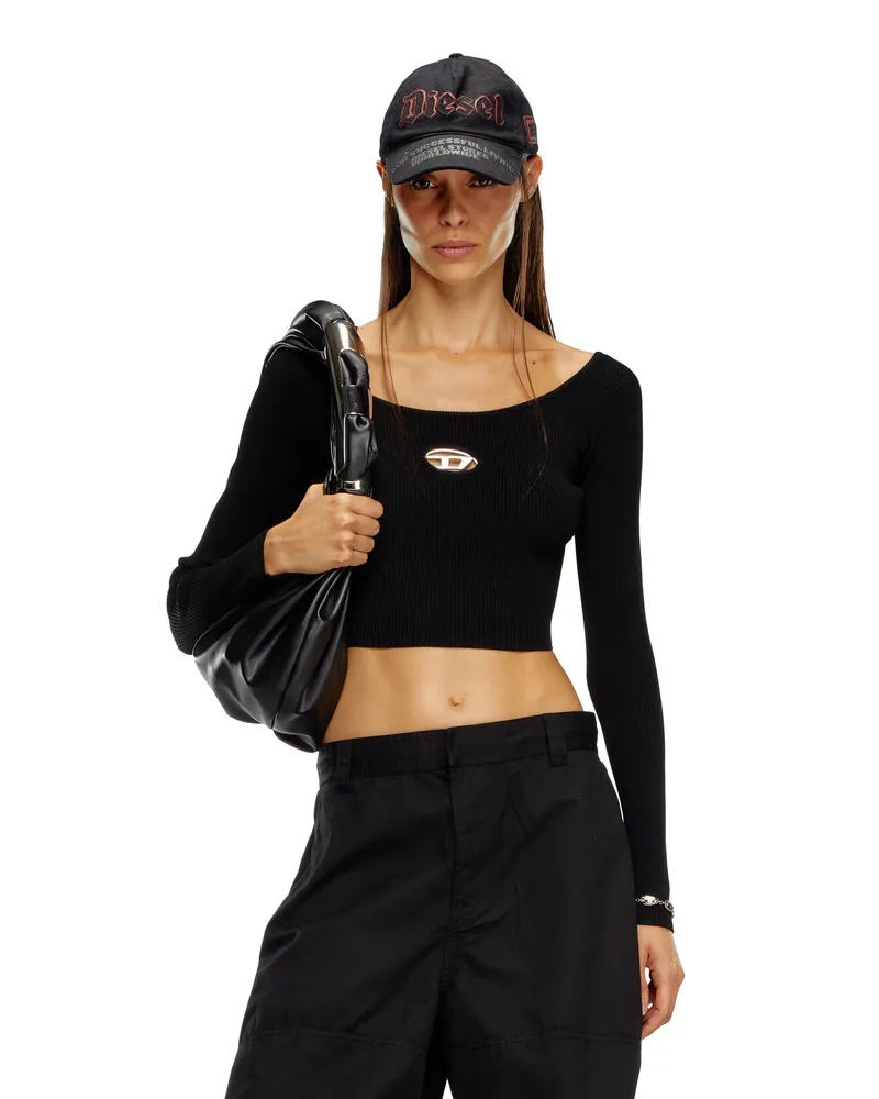 Diesel Off-the-Shoulder-Top aus Rippstrick - Oberteile - Damen - Bunt Bunt