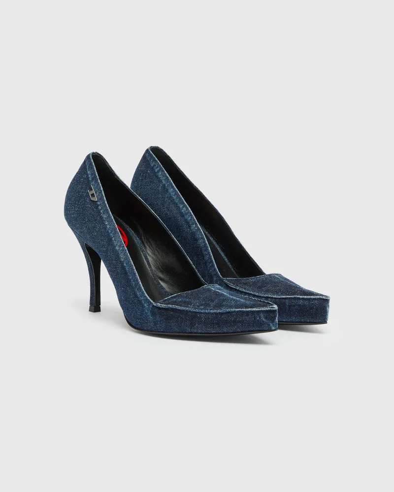 Diesel D-Lucette-Pumps aus Denim - Pumps - Damen - Blau Blau