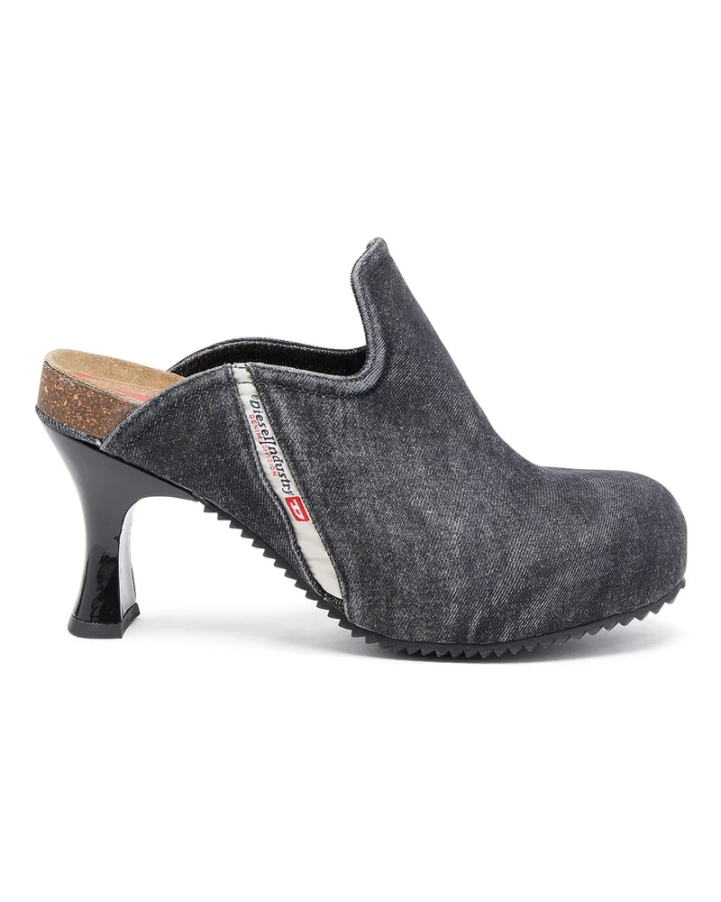 Diesel D-Woodstock-Mules aus Denim - Mules - Damen - Schwarz Schwarz