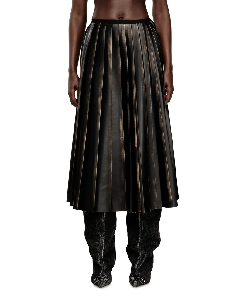 Diesel Zerknitterter plissierter Midirock - Röcke - Damen - Bunt Bunt