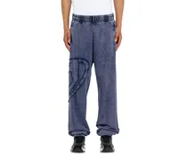 Jogginghose aus Bio-Baumwolle mit ovalem D-Patch - Hosen - Herren - Blau