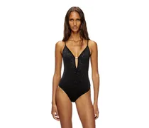 Bodysuit aus Mikrofaser mit Kristallen - Bodys - Damen - Schwarz