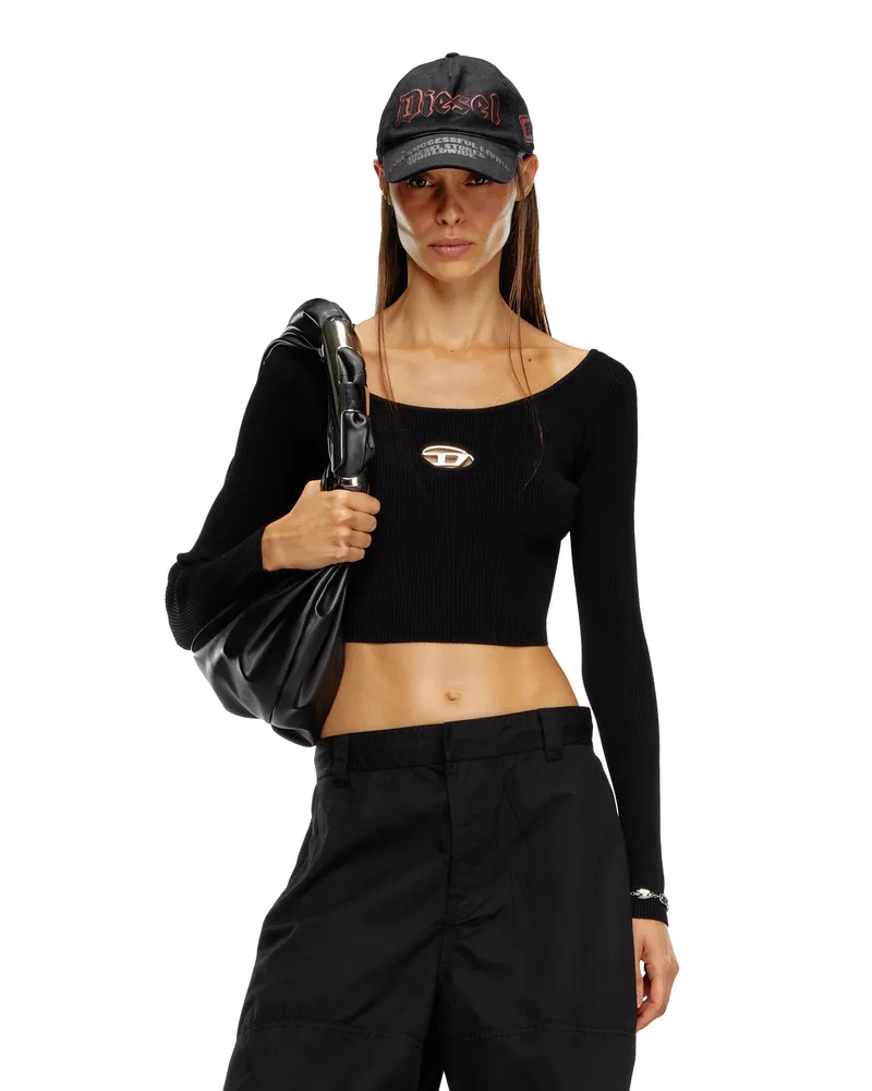 Diesel Off-the-Shoulder-Top aus Rippstrick - Oberteile - Damen - Bunt Bunt
